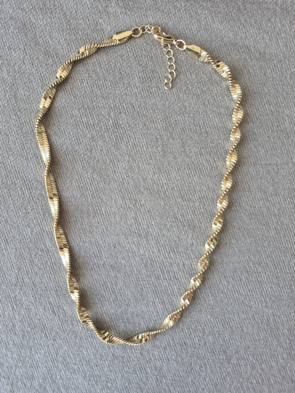 Gold Twisted Herringbone Necklace - Women Jewelry